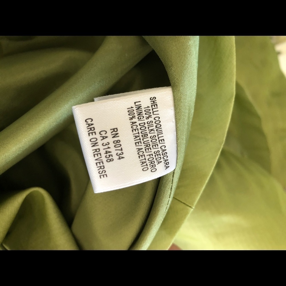 NWT BCBGMAXAZRIA Green Chiffon Strapless Dress - Picture 5 of 5